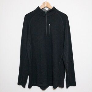 Free Fly Bamboo Heritage Fleece Mens 1/4 Zip Pullover XL Gray Performance